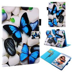 Blue Butterflies Folio Stand Leather Wallet Case for iPad Mini 5 Mini5