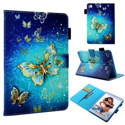Gold Butterfly Folio Stand Leather Wallet Case for iPad Mini 5 Mini5