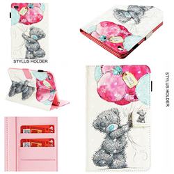 Gray Bear 3D Painted Leather Wallet Tablet Case for iPad Mini 5 Mini5
