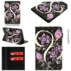 Peacock Flower 3D Painted Leather Wallet Tablet Case for iPad Mini 5 Mini5