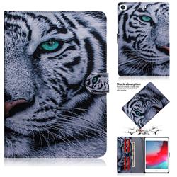 White Tiger Painting Tablet Leather Wallet Flip Cover for iPad Mini 5 Mini5