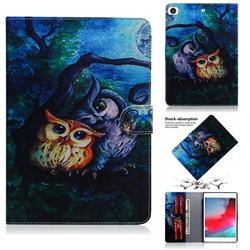 Oil Painting Owl Painting Tablet Leather Wallet Flip Cover for iPad Mini 5 Mini5