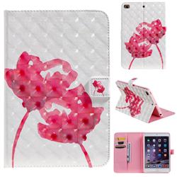 Red Rose 3D Painted Tablet Leather Wallet Case for iPad Mini 5 Mini5