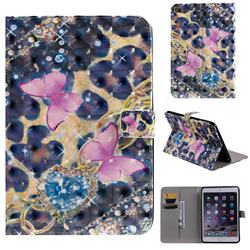 Violet Butterfly 3D Painted Tablet Leather Wallet Case for iPad Mini 5 Mini5