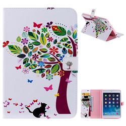 Cat and Tree Folio Flip Stand Leather Wallet Case for iPad Mini 5 Mini5