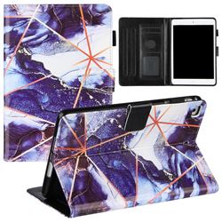 Starry Blue Stitching Color Marble Leather Flip Cover for Apple iPad Mini 5 Mini5