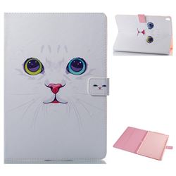White Cat Folio Stand Leather Wallet Case for iPad Pro 10.5