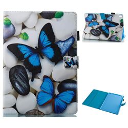 Blue Butterflies Folio Stand Leather Wallet Case for iPad Pro 10.5