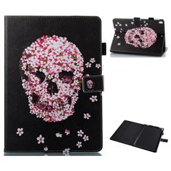 Petals Skulls Folio Stand Leather Wallet Case for iPad Pro 10.5