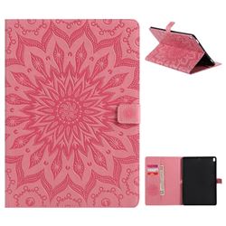 Embossing Sunflower Leather Flip Cover for iPad Pro 10.5 - Pink