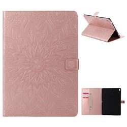 Embossing Sunflower Leather Flip Cover for iPad Pro 10.5 - Rose Gold