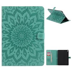 Embossing Sunflower Leather Flip Cover for iPad Pro 10.5 - Green