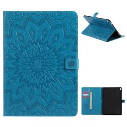 Embossing Sunflower Leather Flip Cover for iPad Pro 10.5 - Blue