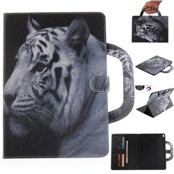 White Tiger Handbag Tablet Leather Wallet Flip Cover for iPad Pro 10.5