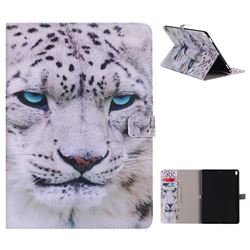 White Leopard Folio Flip Stand Leather Wallet Case for iPad Pro 10.5