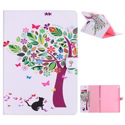 Cat and Tree Folio Flip Stand Leather Wallet Case for iPad Pro 10.5