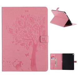 Embossing Butterfly Tree Leather Flip Cover for iPad Pro 10.5 - Pink