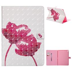Red Rose 3D Painted Tablet Leather Wallet Case for iPad Pro 10.5