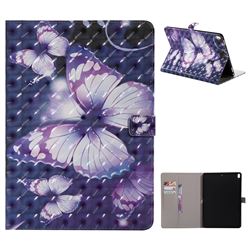Pink Butterfly 3D Painted Tablet Leather Wallet Case for iPad Pro 10.5
