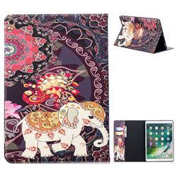 Totem Flower Elephant Folio Stand Tablet Leather Wallet Case for iPad Pro 10.5