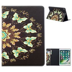 Circle Butterflies Folio Stand Tablet Leather Wallet Case for iPad Pro 10.5