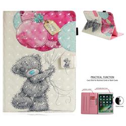 Gray Bear 3D Painted Leather Wallet Tablet Case for iPad Pro 10.5