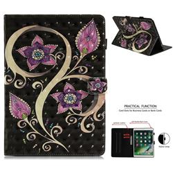 Peacock Flower 3D Painted Leather Wallet Tablet Case for iPad Pro 10.5