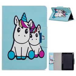Couple Unicorn Folio Flip Stand Leather Wallet Case for iPad Pro 10.5