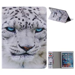 White Leopard Folio Flip Stand Leather Wallet Case for iPad Pro 12.9 inch