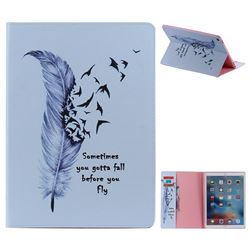 Feather Birds Folio Flip Stand Leather Wallet Case for iPad Pro 12.9 inch