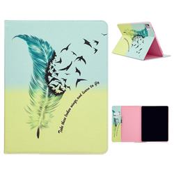Feather Bird Folio Stand Leather Wallet Case for Apple iPad Pro 12.9 (2020)