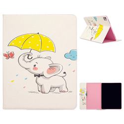 Umbrella Elephant Folio Stand Tablet Leather Wallet Case for Apple iPad Pro 12.9 (2020)
