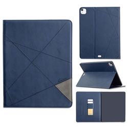 Binfen Color Prismatic Slim Magnetic Sucking Stitching Wallet Flip Cover for Apple iPad Pro 12.9 (2020) - Blue