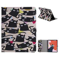 Cute Kitten Cat Folio Flip Stand Leather Wallet Case for Apple iPad Pro 12.9 (2018)