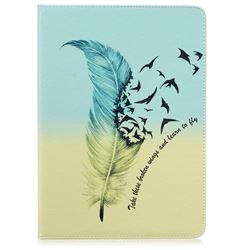 Feather Bird Folio Stand Leather Wallet Case for iPad Pro 9.7 2016 9.7 inch