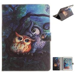 Oil Painting Owl Painting Tablet Leather Wallet Flip Cover for iPad Pro 9.7 2016 9.7inch