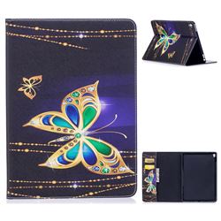 Golden Shining Butterfly Folio Stand Leather Wallet Case for iPad Pro 9.7 2016 9.7 inch