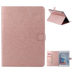 Embossing Sunflower Leather Flip Cover for iPad Pro 9.7 2016 9.7 inch - Rose Gold