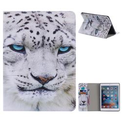 White Leopard Folio Flip Stand Leather Wallet Case for iPad Pro 9.7 2016 9.7 inch