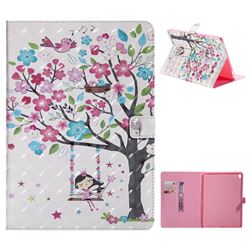 Flower Tree Swing Girl 3D Painted Tablet Leather Wallet Case for iPad Pro 9.7 2016 9.7 inch