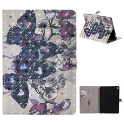 Black Butterfly 3D Painted Tablet Leather Wallet Case for iPad Pro 9.7 2016 9.7 inch
