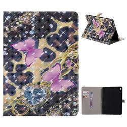 Violet Butterfly 3D Painted Tablet Leather Wallet Case for iPad Pro 9.7 2016 9.7 inch