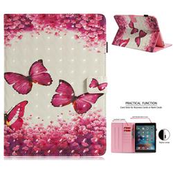 Rose Butterfly 3D Painted Leather Wallet Tablet Case for iPad Pro 9.7 2016 9.7 inch