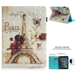 Flower Eiffel Tower 3D Painted Leather Wallet Tablet Case for iPad Pro 9.7 2016 9.7 inch