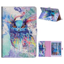 Watercolor Owl 3D Painted Leather Tablet Wallet Case for iPad Pro 9.7 2016 9.7 inch