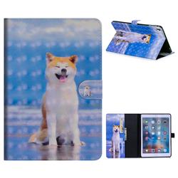 Smiley Shiba Inu 3D Painted Leather Tablet Wallet Case for iPad Pro 9.7 2016 9.7 inch