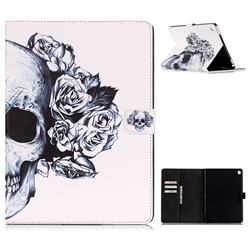 Skull Flower Folio Stand Leather Wallet Case for iPad Pro 9.7 2016 9.7 inch