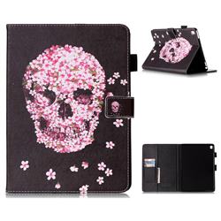 Petals Skulls Folio Stand Leather Wallet Case for iPad Pro 9.7 2016 9.7 inch