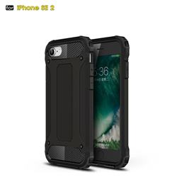 King Kong Armor Premium Shockproof Dual Layer Rugged Hard Cover for iPhone SE 2020 - Black Gold
