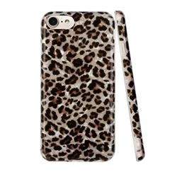 Leopard Shell Pattern Glossy Rubber Silicone Protective Case Cover for iPhone SE 2020